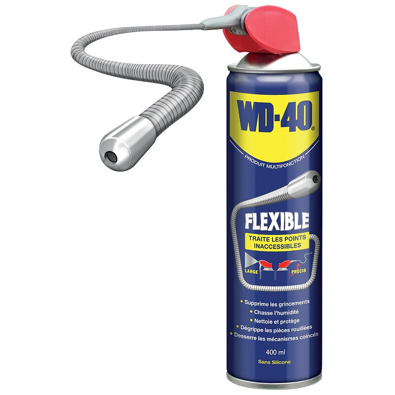 Lubrifiant dégrippant WD 40 aérosol de 400ml avec tube flexible 18 cm repositionnable. Sur habitat-cg.com, la sécurité est notre priorité. Découvrez notre gamme de produits dédiés à la protection de votre domicile. Des serrures aux systèmes d'alarme, nous avons ce qu'il faut pour votre tranquillité d'esprit.