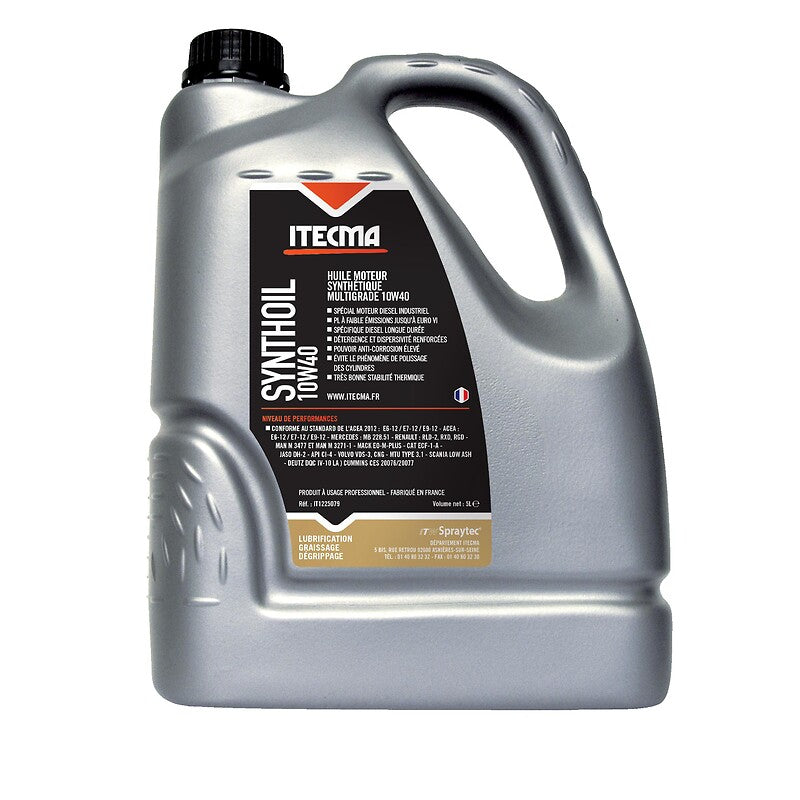 Lubrifiant de synthèse 10W40 ( Moteurs essence et diesel ) Synthoil 10w40 bidon de 5 litres. Sur habitat-cg.com, la sécurité est notre priorité. Découvrez notre gamme de produits dédiés à la protection de votre domicile. Des serrures aux systèmes d'alarme, nous avons ce qu'il faut pour votre tranquillité d'esprit.